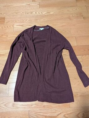 Reitmans R Essentials Burgundy Cardigan